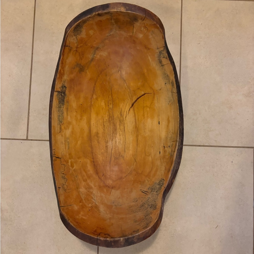 Hand carved wooden bowl